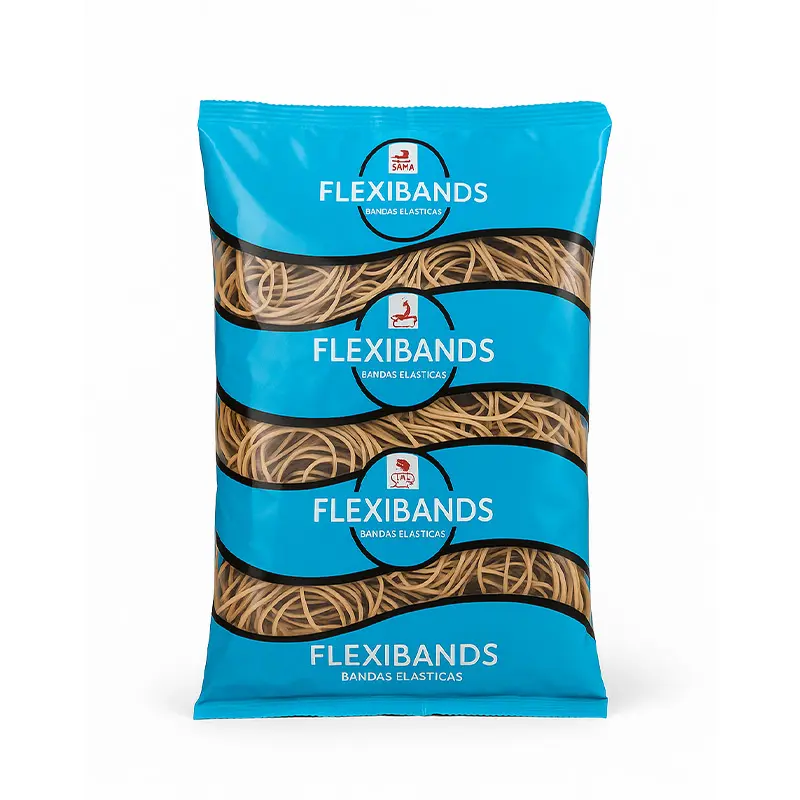 Bandas elásticas  Flexibands de látex, 40mm. bolsa de 50g.