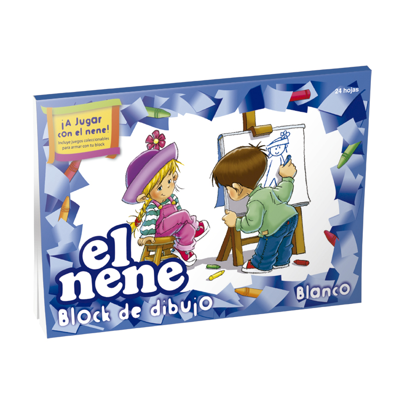 Block de dibujo El Nene N°6, 24 hojas blancas