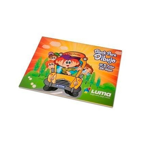 Block de dibujo Luma N°5, 24 hojas lisas color