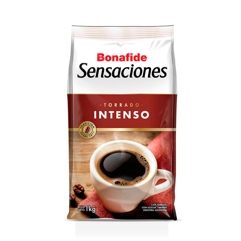Café torrado intenso Bonafide, pack de 1kg.