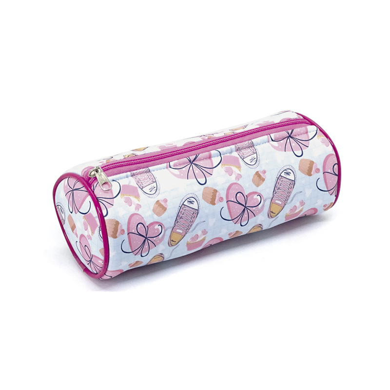 Cartuchera de tela  neopren de 1 cierre Zapatillas tipo tubo