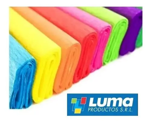 Papel Crepe Luma negro, pack de 10 unidades