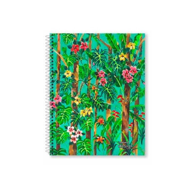 Cuaderno Design espiralado tapa rígida, 22x29cm. 84 hojas rayadas
