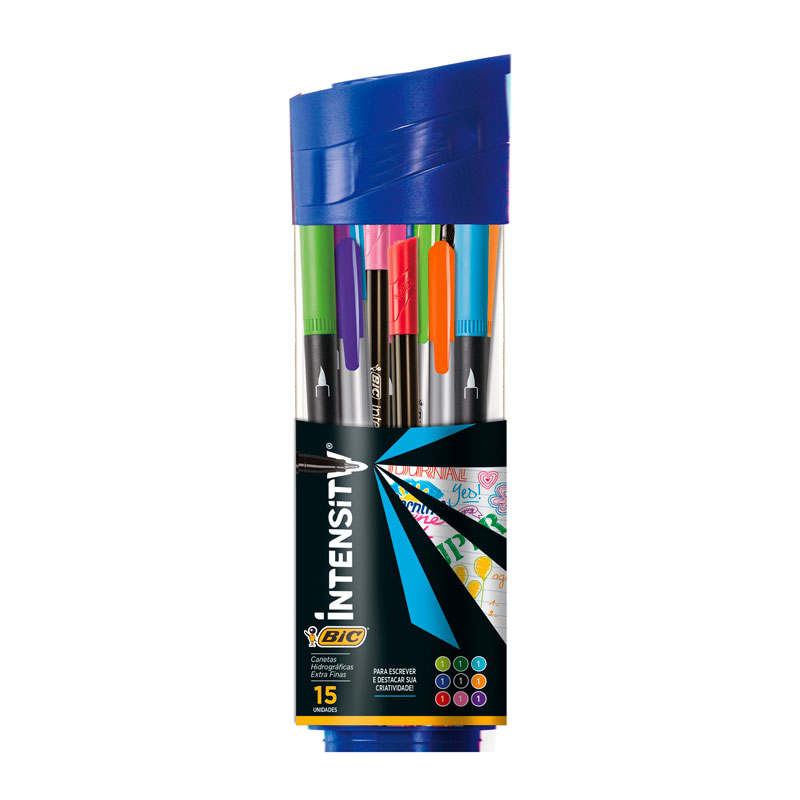 Kit Bic Intensity Microfibras con Estuche de Regalo, 15 piezas