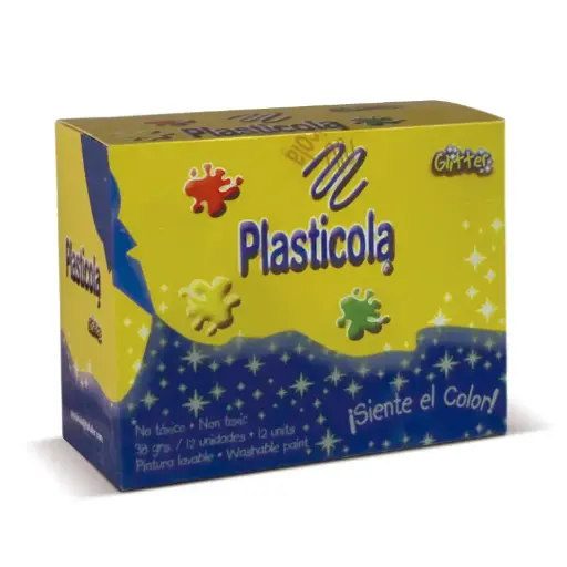 [PLASTBRSUR12] Adhesivo brillo Plasticola, 38g. pack de 12 unidades