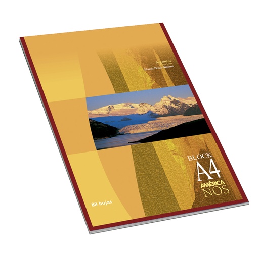 [AMERBKA480C] Block A4 Emblocado América, 80 hojas cuadriculadas