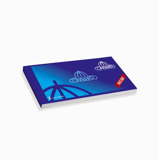 [CONGRERECME] Talonario Recibí Congreso mediano 24 x 9,5 cm