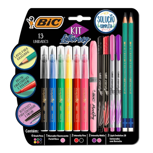 [BICKITLETTER13] Kit Bic Lettering de 13 piezas