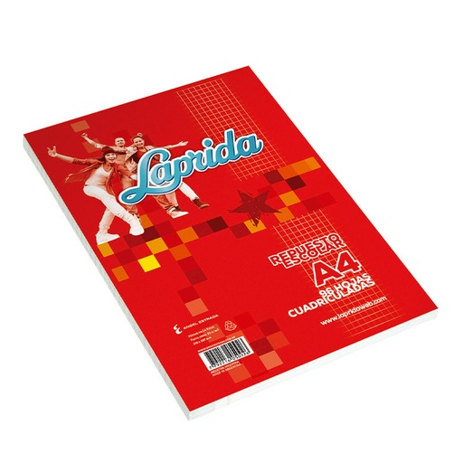 [LAPRIDAA496C] Repuesto Laprida A4, 96 hojas cuadriculadas