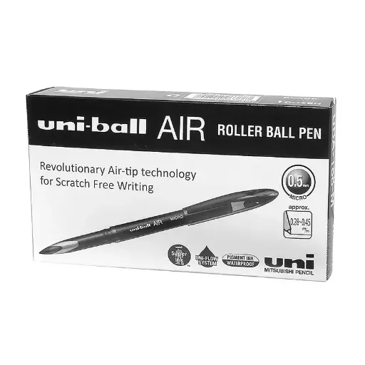 [UNI188NEGRO] Roller Uni Ball Air UB-188 negra, caja de 12 unidades