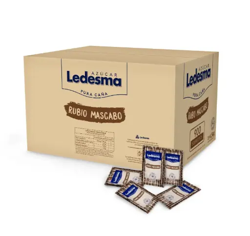 [LEDESMARUBCAJA] Azúcar Ledesma Rubia Mascabo, Caja x 900 Sobres